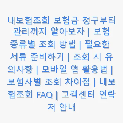 내보험조회 관련 이미지