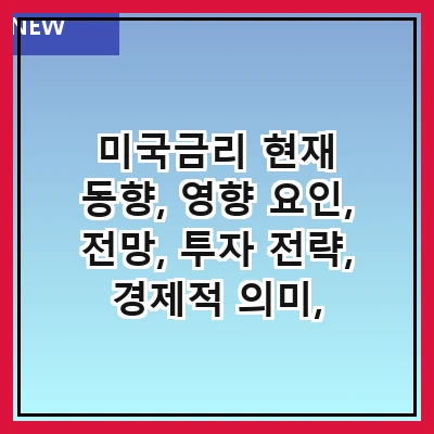 미국금리 현재 동향, 영향 요인, 전망, 투자 전략, 경제적 의미, 글로벌 시장 반응, 개인 금융에 미치는 영향, 금리 인상 및 인하의 역사